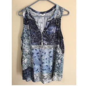 Sonoma Size M Sleeveless Shirt 100% Rayon